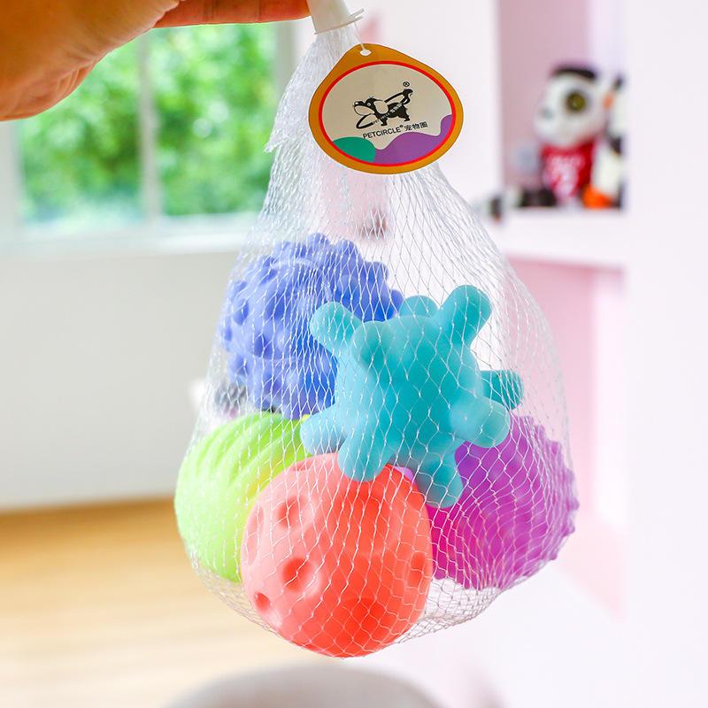 Soft plastic BB toy bag of 6