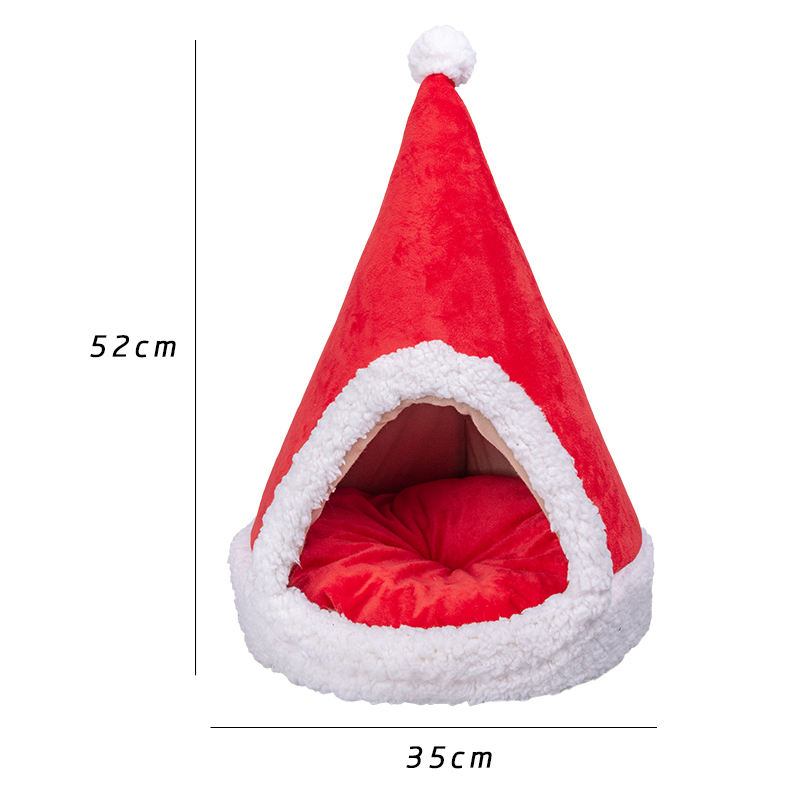 Wholesale Custom Christmas Festival Warm Comfortable Cat Bed