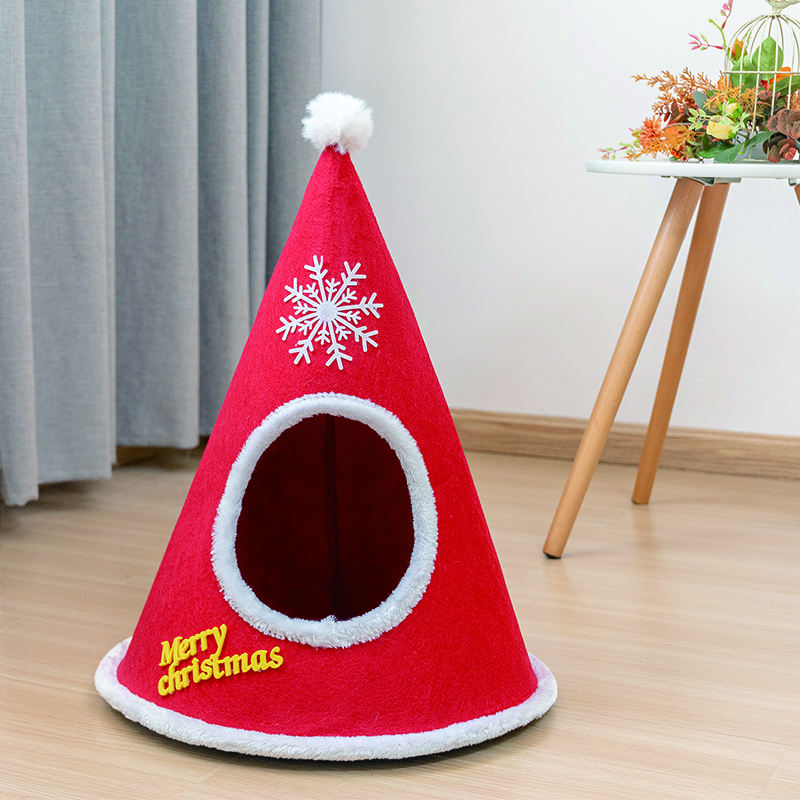 Wholesale Custom Christmas Festival Warm Comfortable Cat Bed