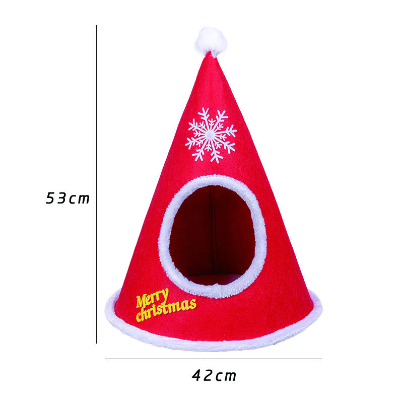 Wholesale Custom Christmas Festival Warm Comfortable Cat Bed