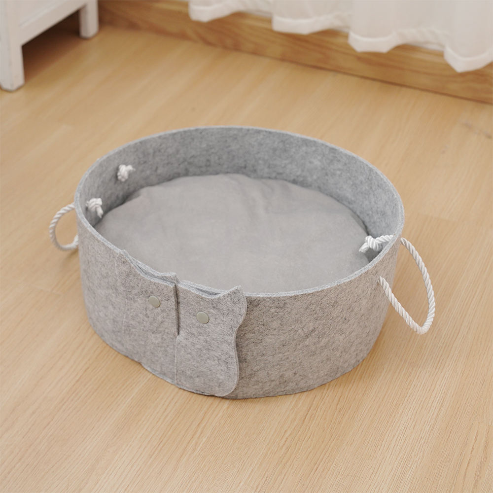 New Design Foldable Comfortable Felt Cat Bed