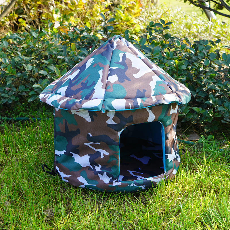 Custom Outdoor Camouflage Waterproof Warm Pet Dog House Bed