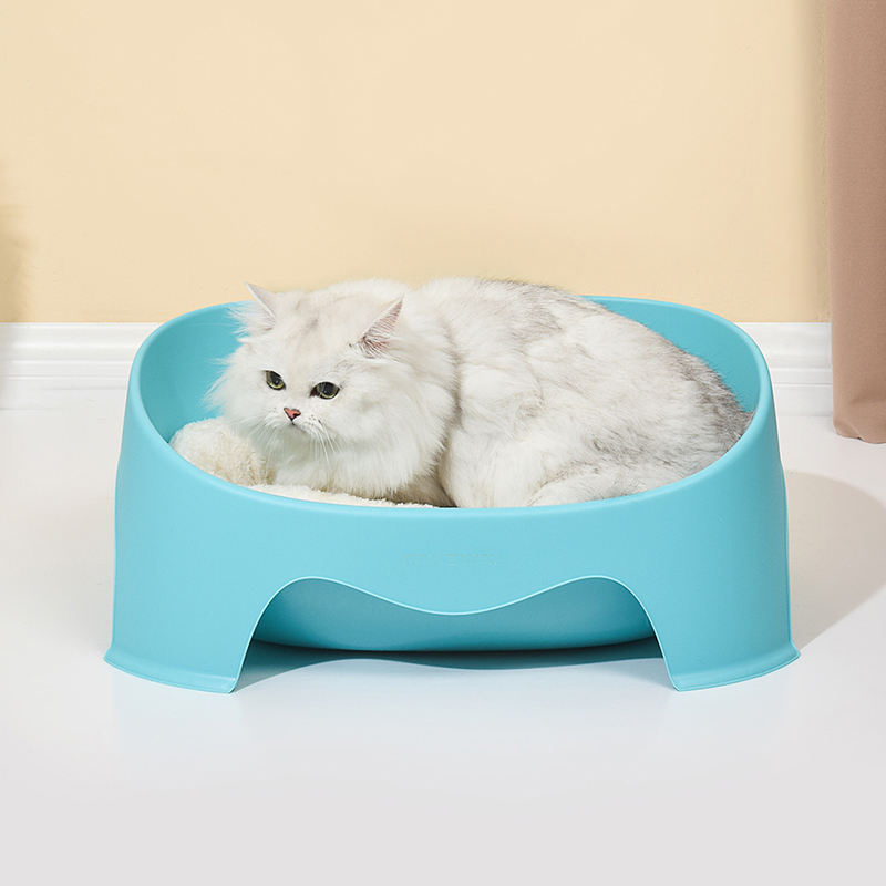 Multi-colored Durable Pp 2 In 1 Cat Bed With Warm Pad And Corrugated Paper