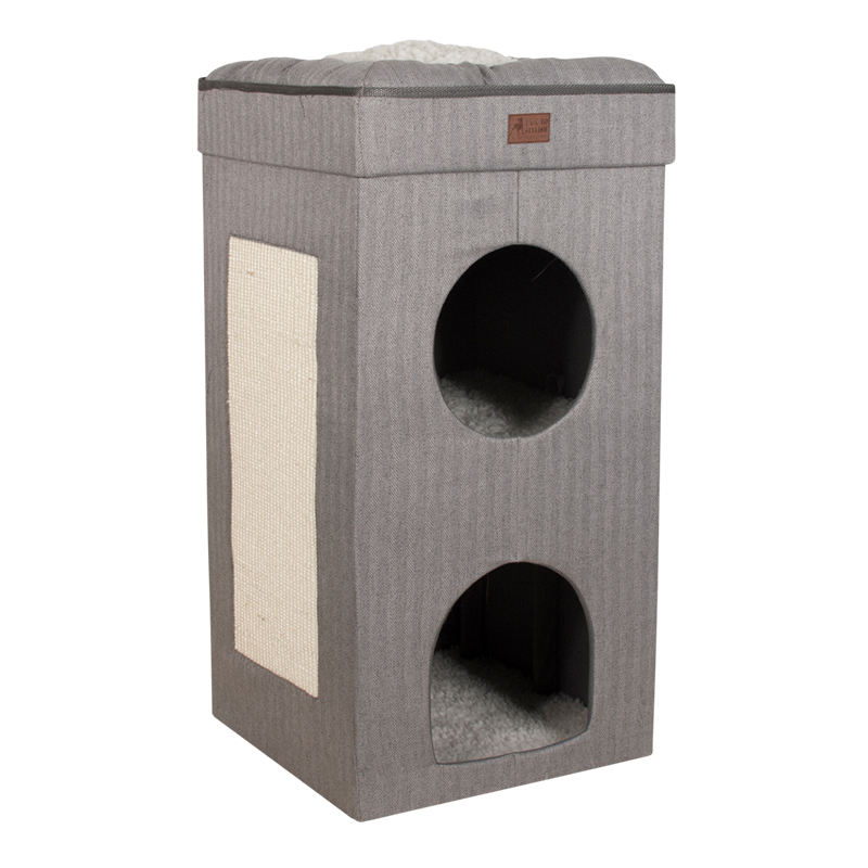 2 In 1 Cat Scratching Toys Foldable Cat House Warm Cat Bed