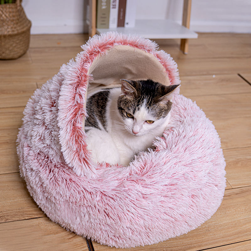 Wholesale Custom Luxury Warm Fluffy Pet Cat Dog Bed