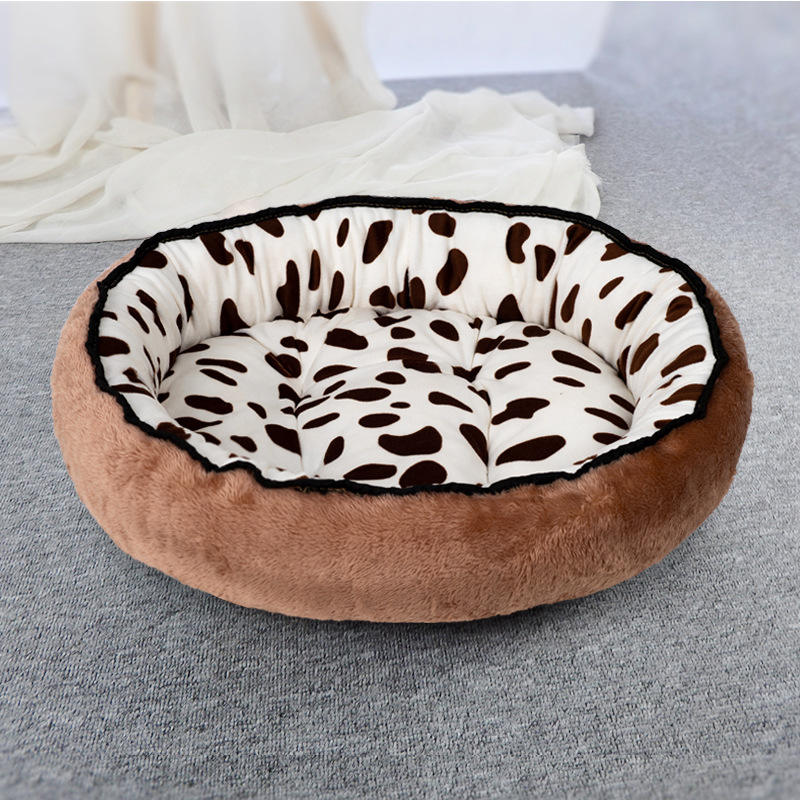 Custom Double-sided Comfortable Bed For Dog Warm And Soft Arctic Velvet Pet Dog Bed