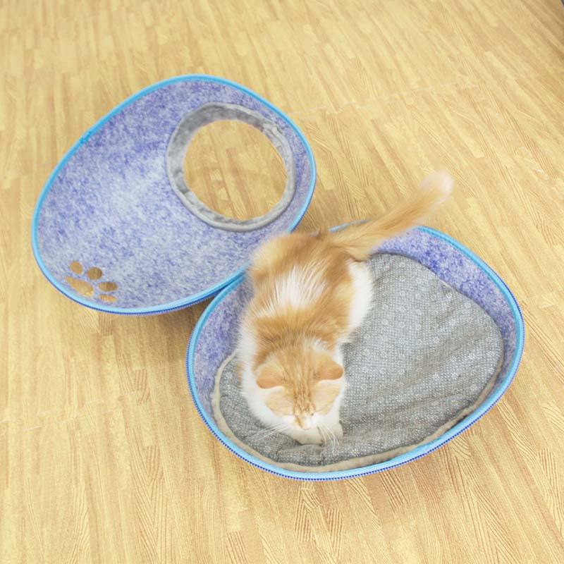 Wholesale Custom Pet Cat Cave Bed House Fashion Felt Pet Cave For Cats