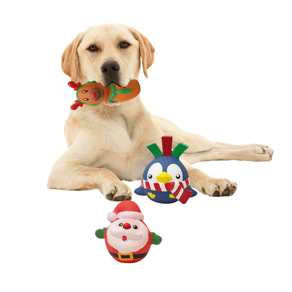 Manufacturers Wholesale Christmas Squeaky Dog Chewy Vinyl Toys Resistant To Bite