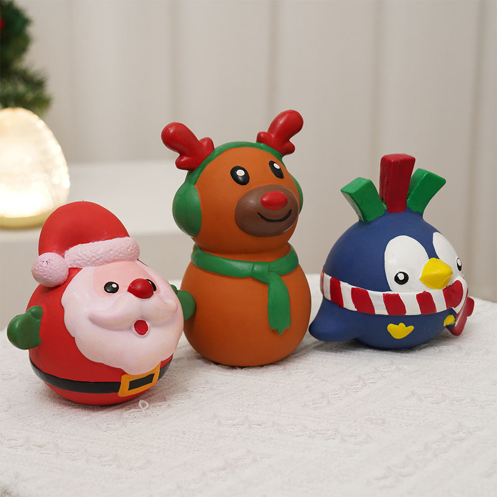 Manufacturers Wholesale Christmas Squeaky Dog Chewy Vinyl Toys Resistant To Bite