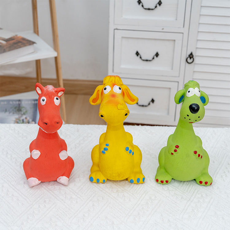 Wholesale Oem Custom Bite-resistant Squeaky Rubber Cartoon Dog Toys