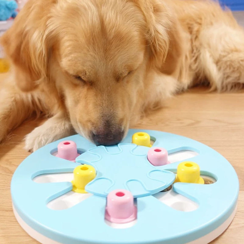 Manufacturer New Design Eco-friendly Plastic Interactive Dog Puzzle Feeder