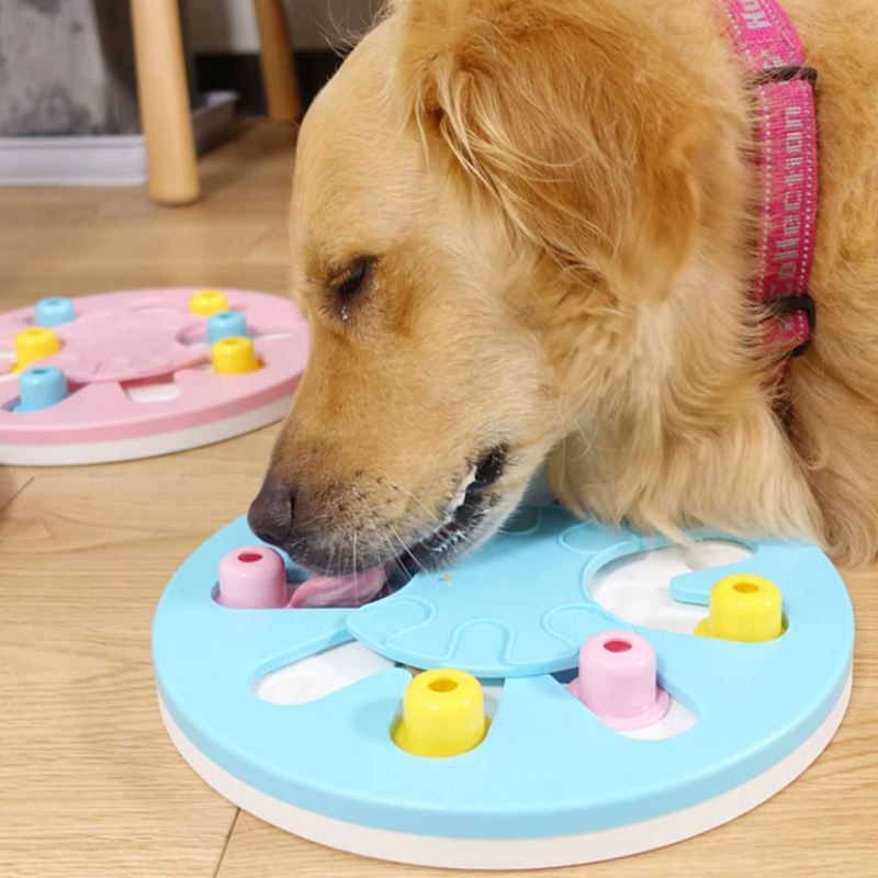 Manufacturer New Design Eco-friendly Plastic Interactive Dog Puzzle Feeder