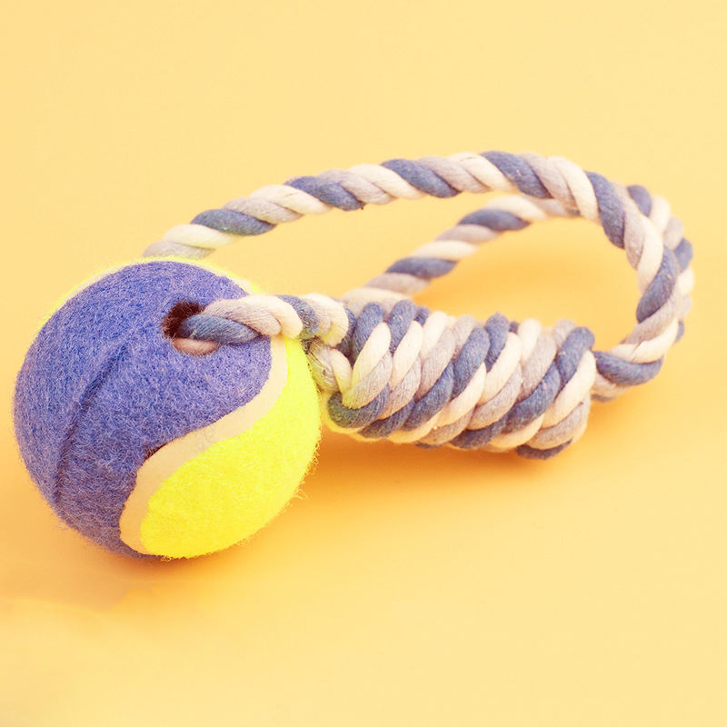 Manufacturer Wholesale Durable Dog Tennis Ball Toys Interactive Dog Chew Toys Cotton Rope Toys