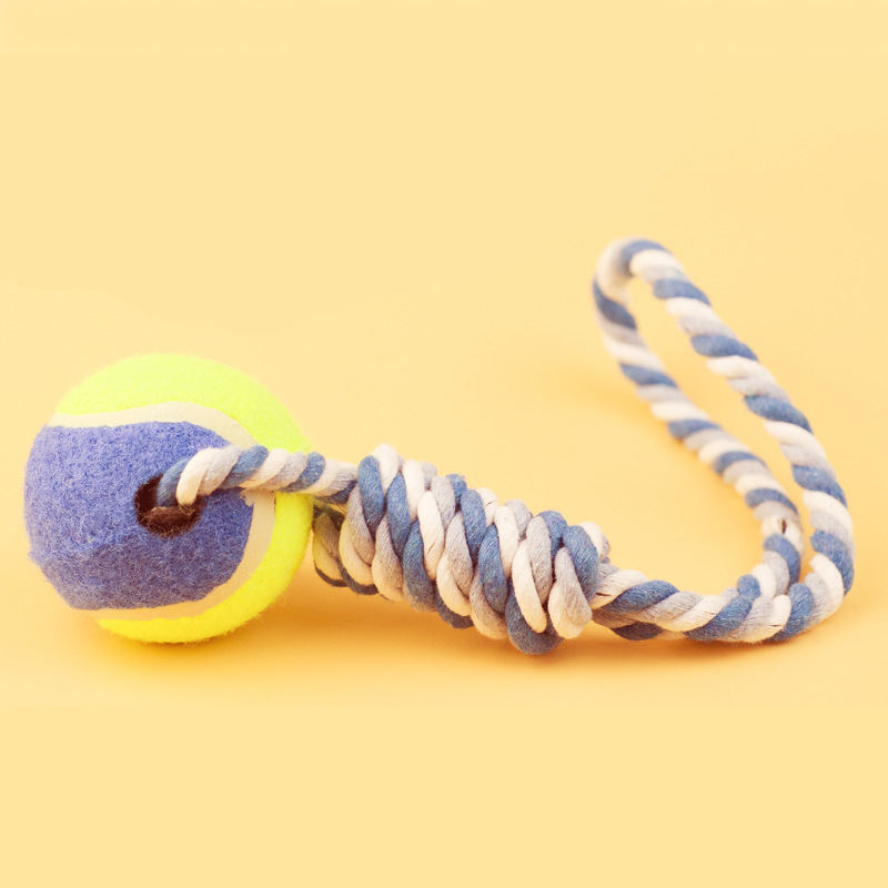 Manufacturer Wholesale Durable Dog Tennis Ball Toys Interactive Dog Chew Toys Cotton Rope Toys