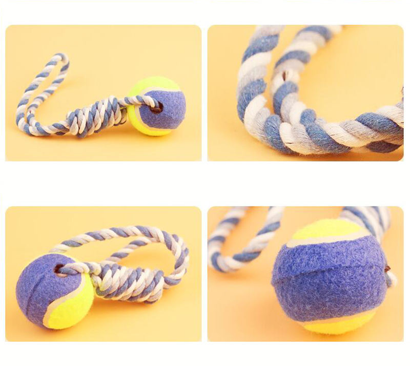 Manufacturer Wholesale Durable Dog Tennis Ball Toys Interactive Dog Chew Toys Cotton Rope Toys