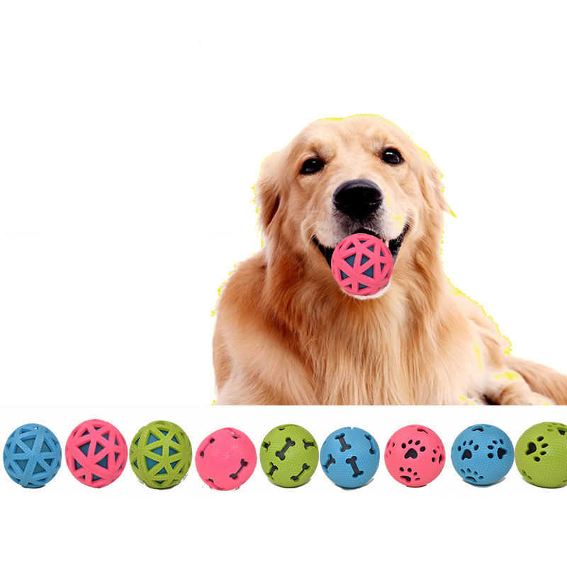 Wholesale Custom New Design Dog Ball Toys Rubber Squeak Dog Toys