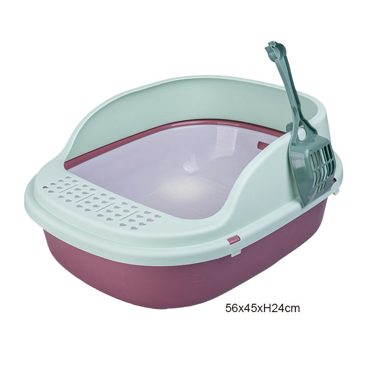 New Design Colorful Durable Plastic Cat Litter Tray