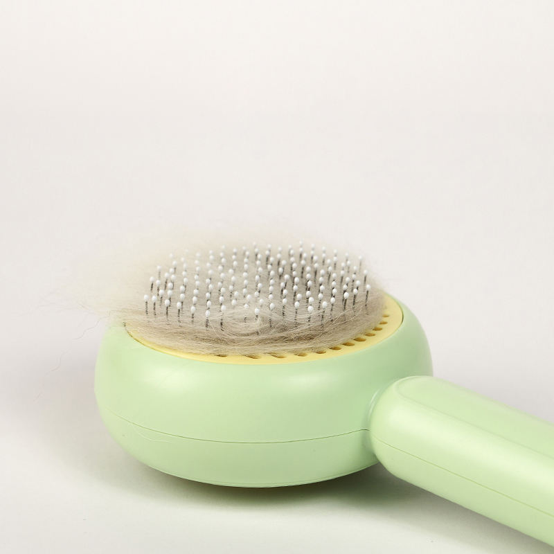 Pet Hair Remover Roller Self Cleaning Cat Massage Brush Dog Hair Remover Comb