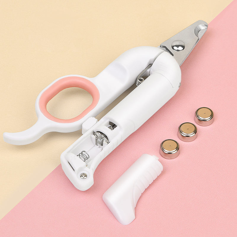 Led Light Tpe Stainless Steel Sharp Pet Nail Clippers For Dogs And Cats