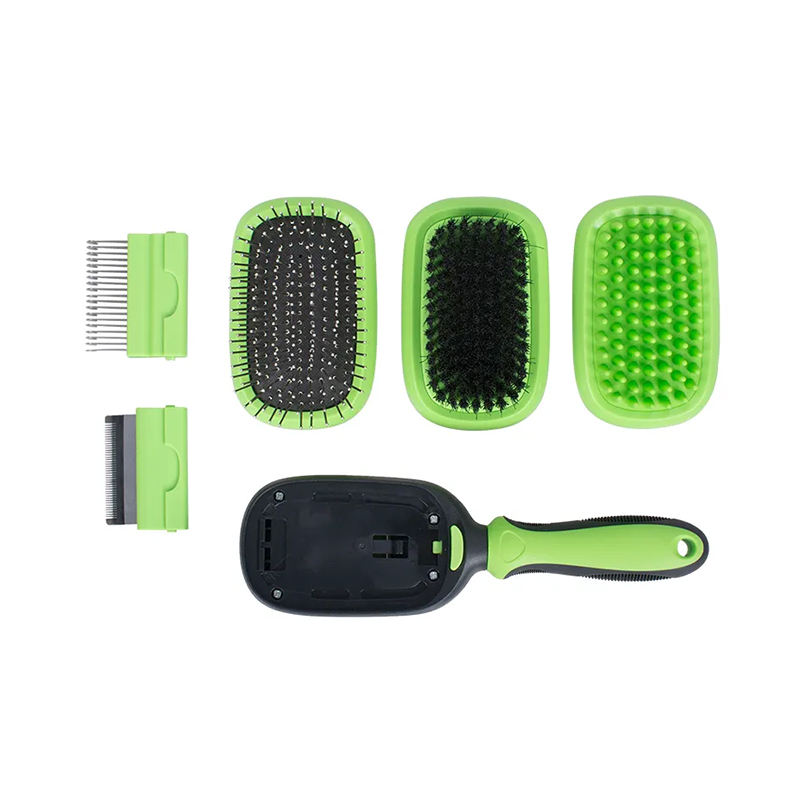 Wholesale Custom 5 In 1 Removable Pet Grooming Kit Dog Brush Abs Pet Massage Comb