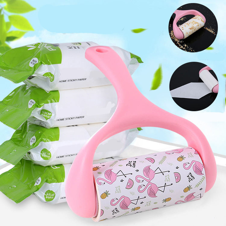 Manufacturer Custom Logo Pet Hair Remover Roller Cat Hair Lint Remover Home Sticky Paper Cleaning Tape