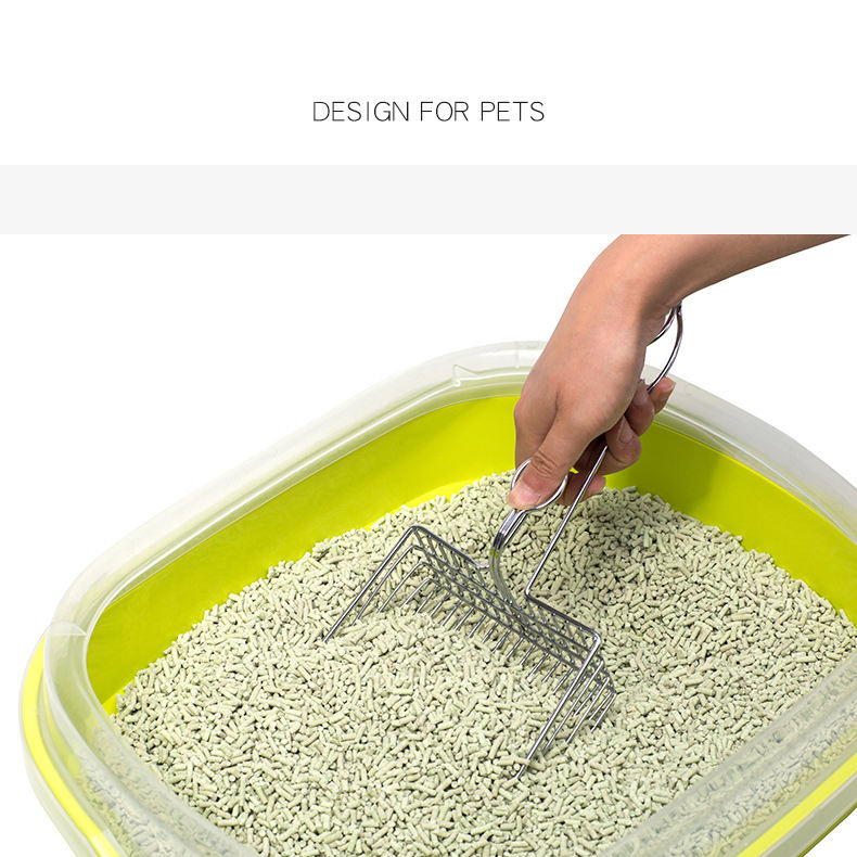 Wholesale Custom New Design Stainless Steel Metal Cat Litter Scoop Durable Cat Litter Shovel