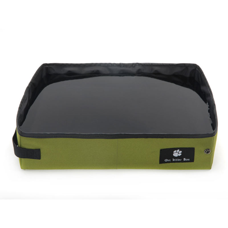 Wholesale Custom Outdoor Oxford Portable Cat Litter Box Waterproof Foldable Cat Litter Box