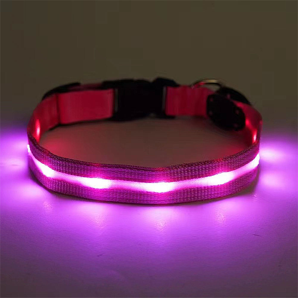 Solar Rechargeable Led Dog Collar And Leash Set