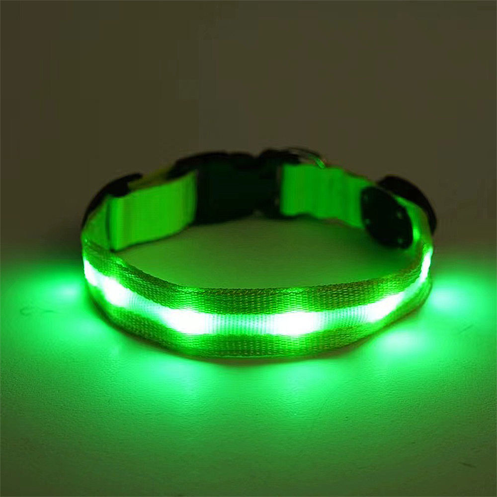 Solar Rechargeable Led Dog Collar And Leash Set