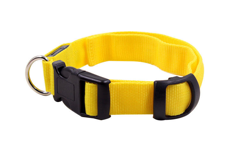 Manufacturer Custom New Design Adjustable Nylon Reflective Light Led Dog Collar