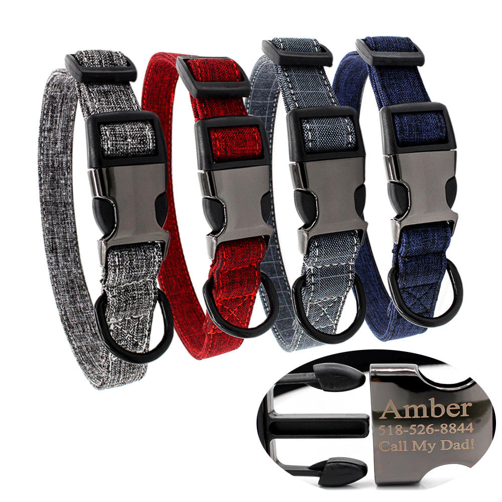 Bohemian Style Multiple Colors Dog Collar Quick Release Adjustable Pet Collar For Dog