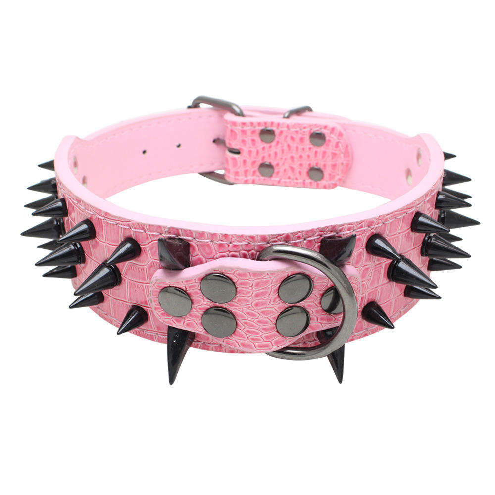 Wholesale Custom New Fashion Spike Dog Collar Adjustable Leather Pet Collar