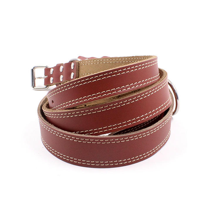 Wholesale Custom Classic Outdoor Leather Dog Collar Pet Dog Collar For All Dogs