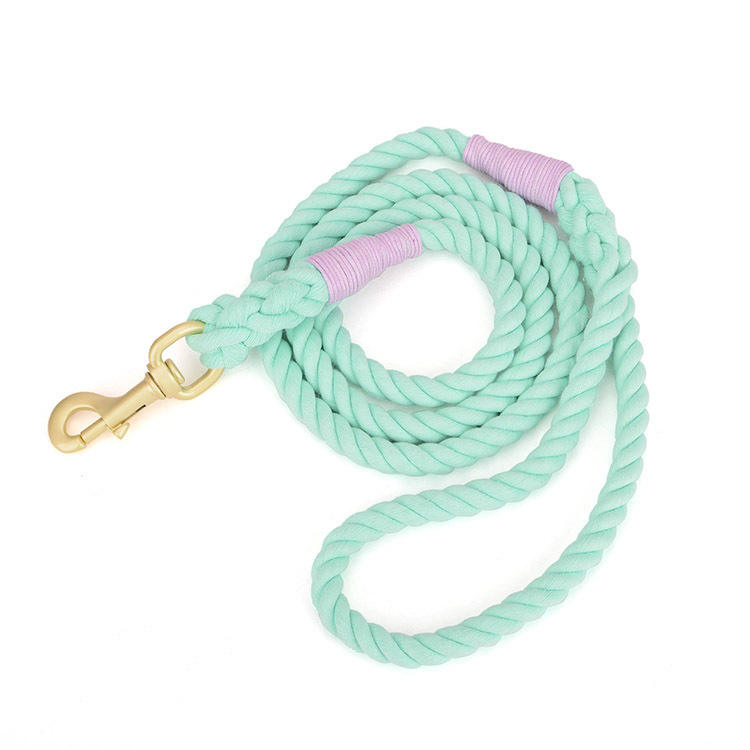 Wholesale Custom Multiple Color Durable Cotton Rope Pet Dog Leash