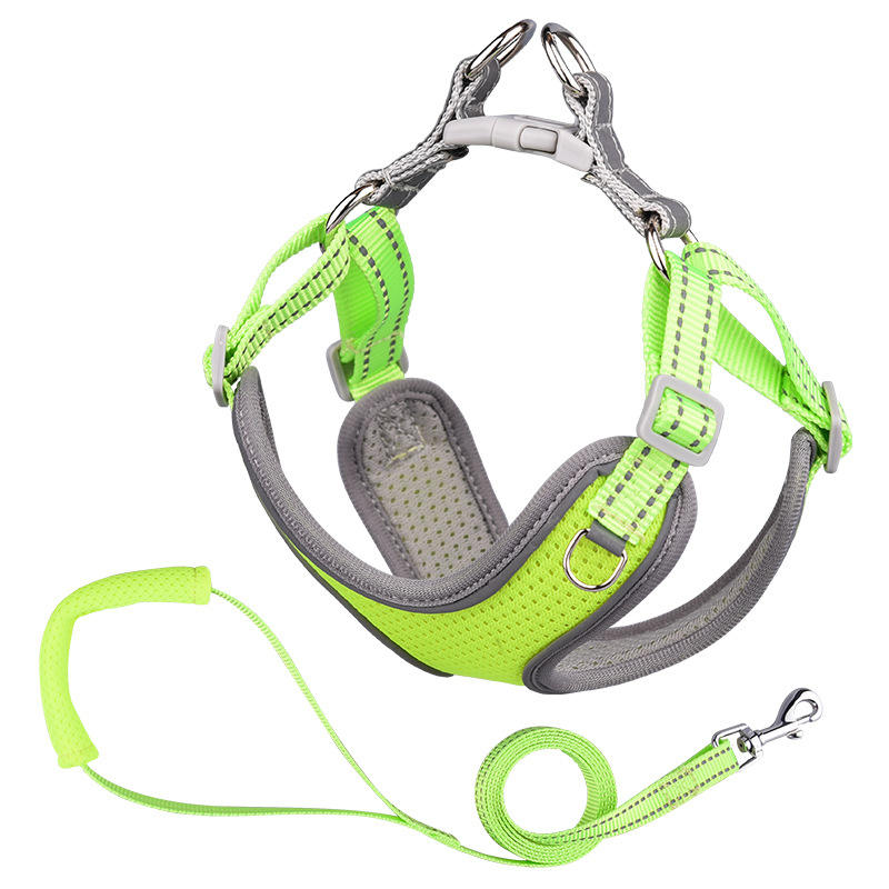 Manufacture Wholesale Reflective Comfotable Breathable Pet Harness And Leashes