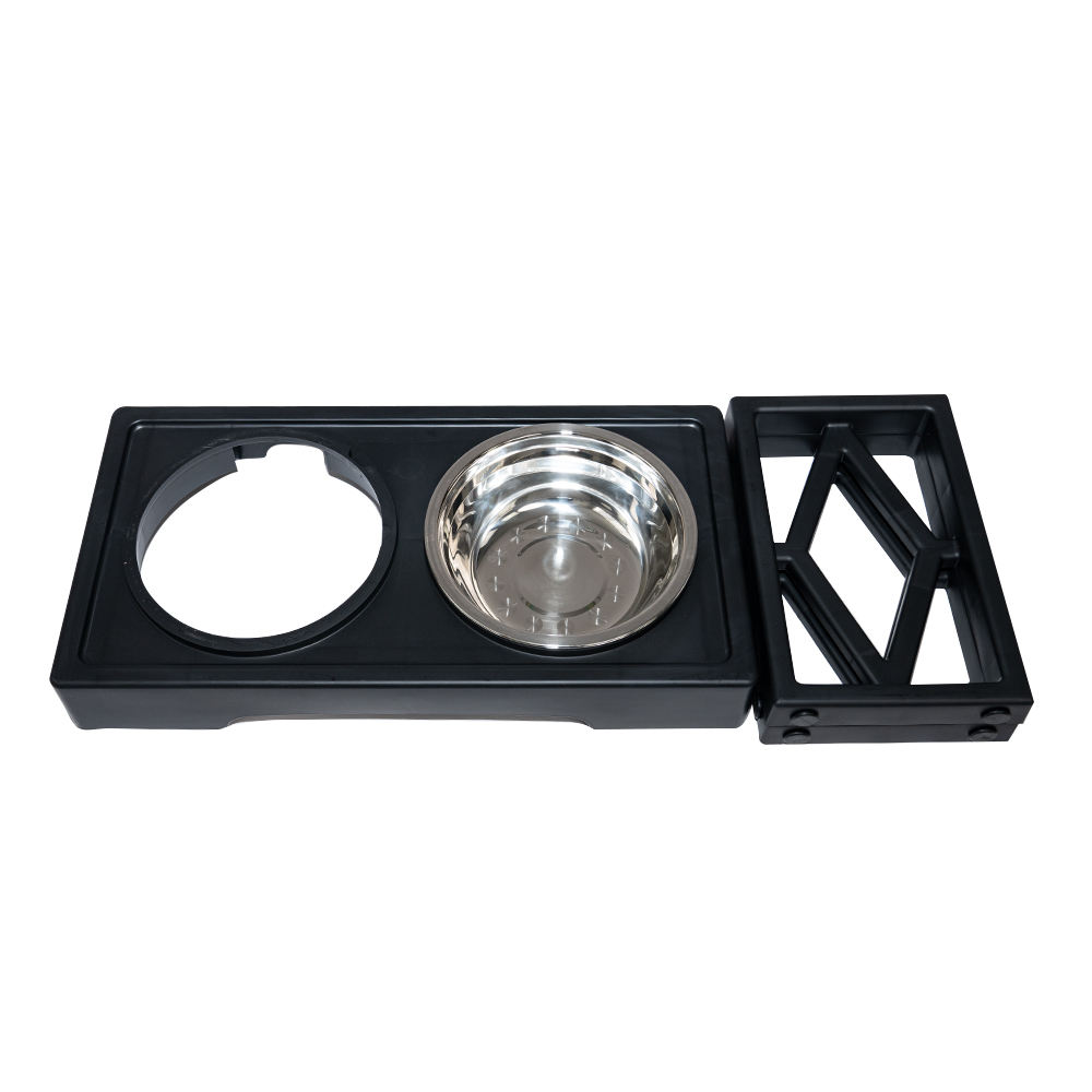 Transformable Shelf Stainless Steel Elevated Pet Bowls For Dogs