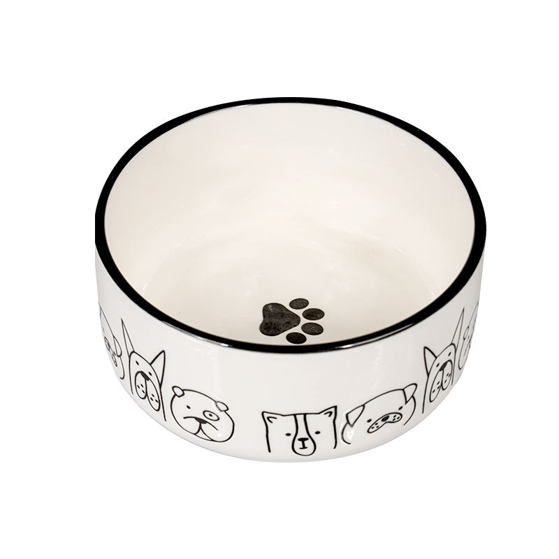 Wholesale Custom Printing Pattern Colorful Ceramic Dog Bowl