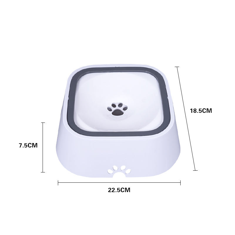 Ant-spill Dog Water Bowl Colorful Eco-friendly Pp Non-slip Pet Bowl