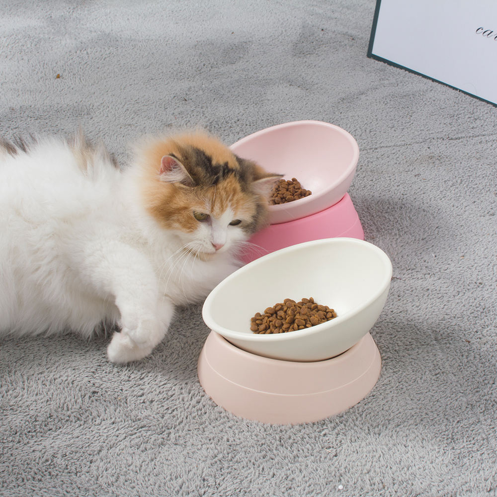 Wholesale Custom Adjustable Pet Bowl Pink Non-slip Pet Dog Cat Food Feeder