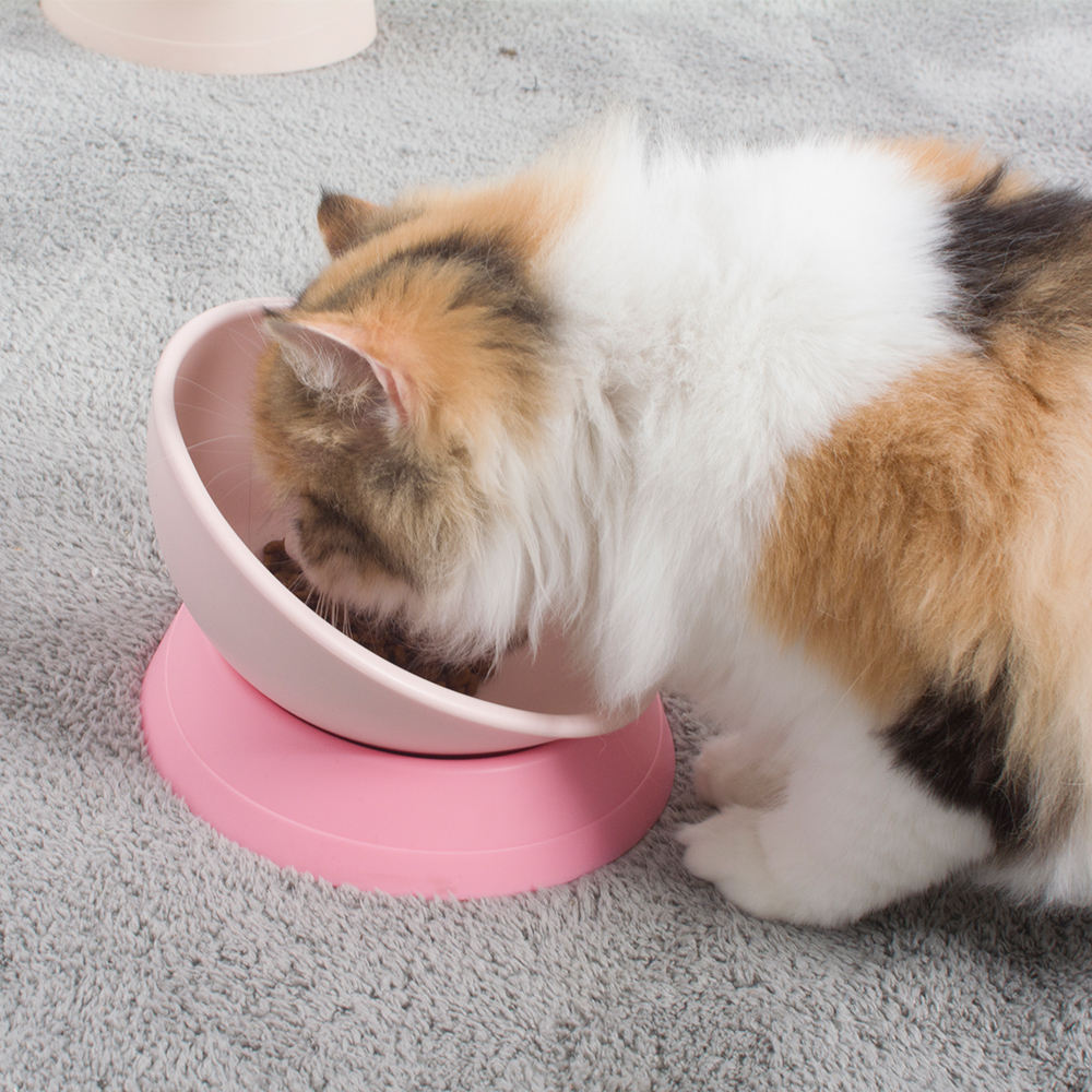 Wholesale Custom Adjustable Pet Bowl Pink Non-slip Pet Dog Cat Food Feeder