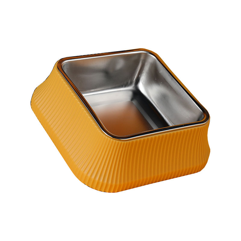 Manufacturer Custom Non-slip Rubber Bottom Stainless Steel Metal Dog Bowl