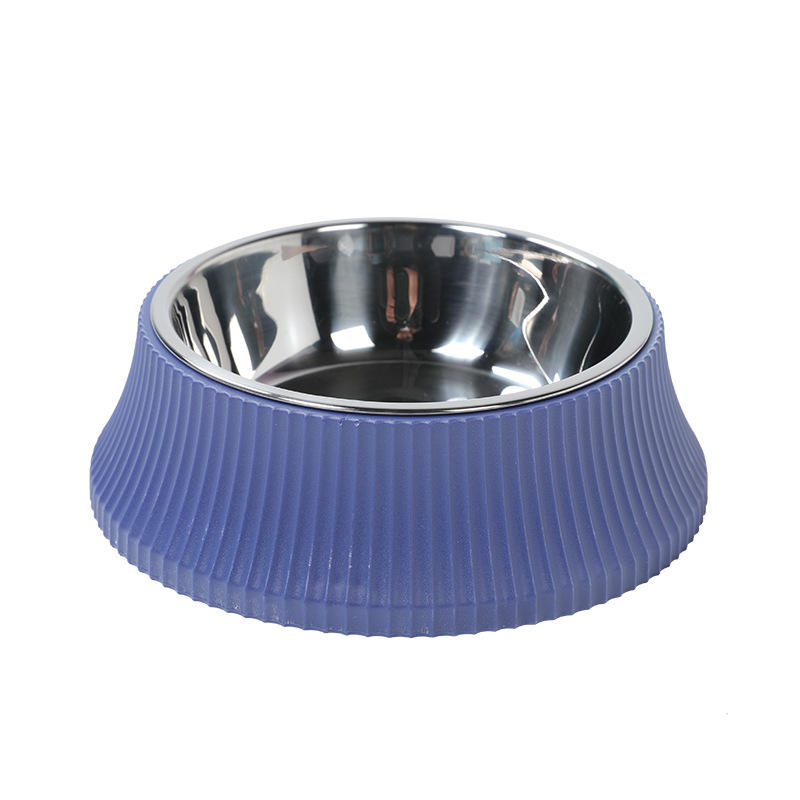 Manufacturer Custom Non-slip Rubber Bottom Stainless Steel Metal Dog Bowl