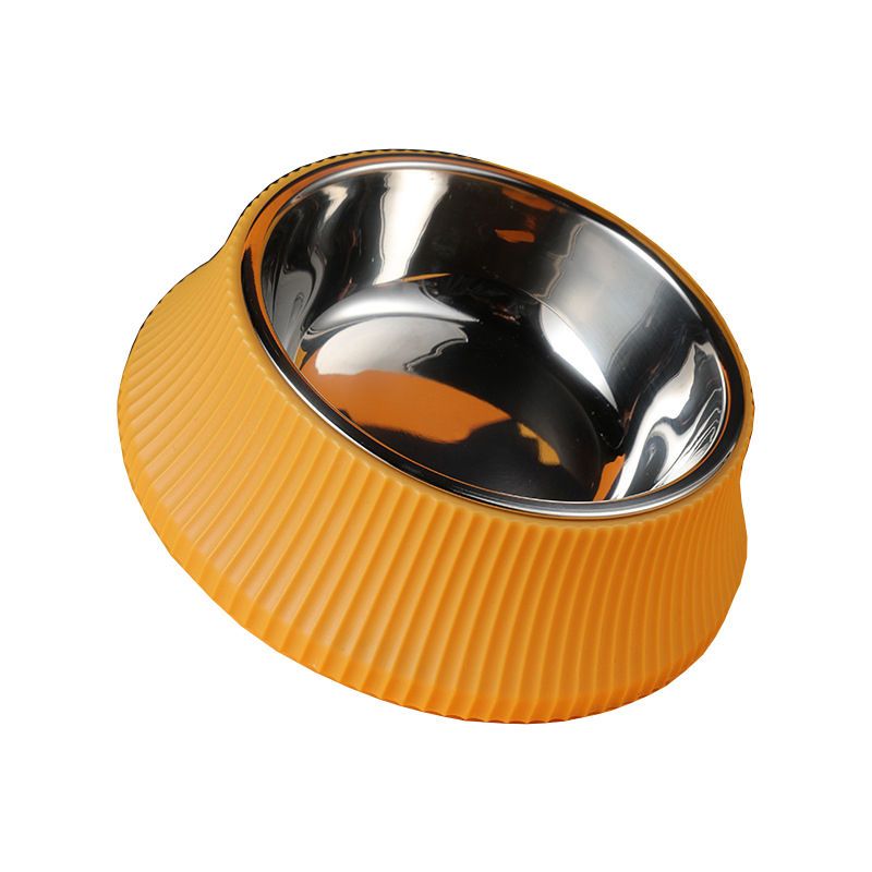 Manufacturer Custom Non-slip Rubber Bottom Stainless Steel Metal Dog Bowl