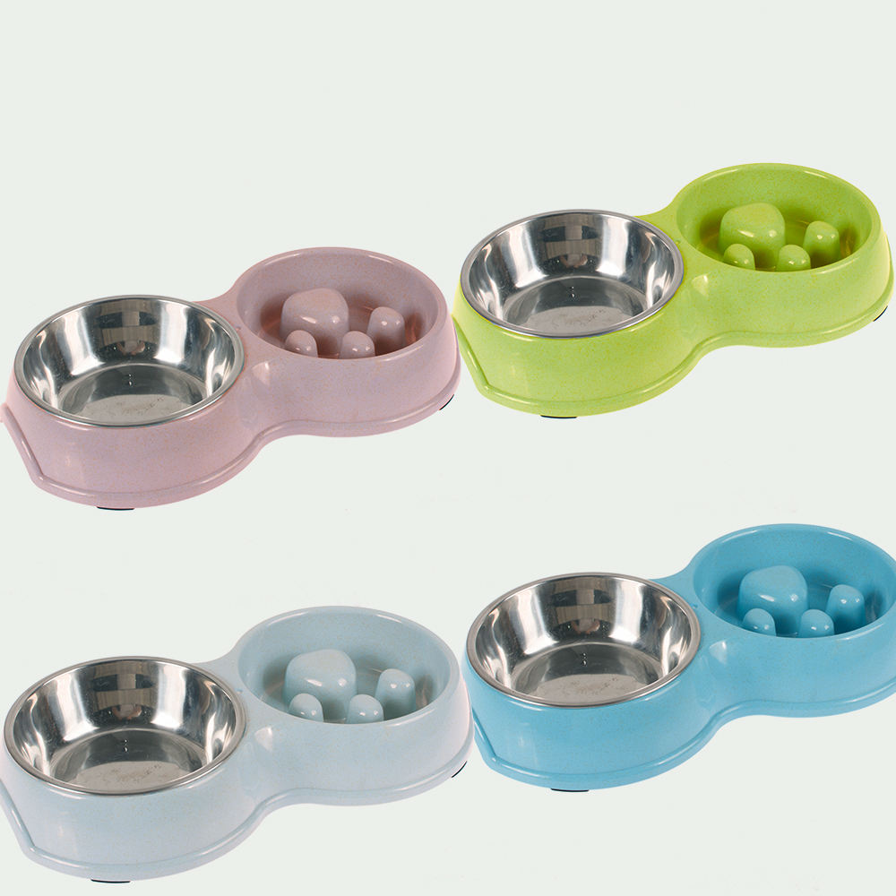 Wholesale Custom New Design Stainless Steel Dog Bowl Dog Slow Feeder Food Water Drinking