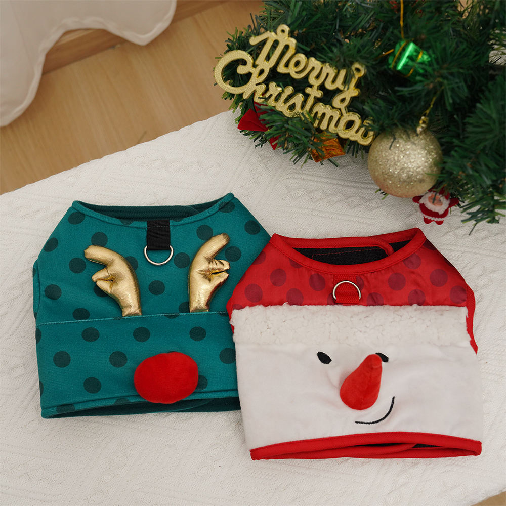 Manufacturers Wholesale Christmas Design Winter Snowman Antler Pet Clothing