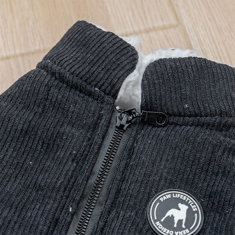 Manufacturer Wholesale Custom Logo Corduroy Plaid Dog Coat Winter