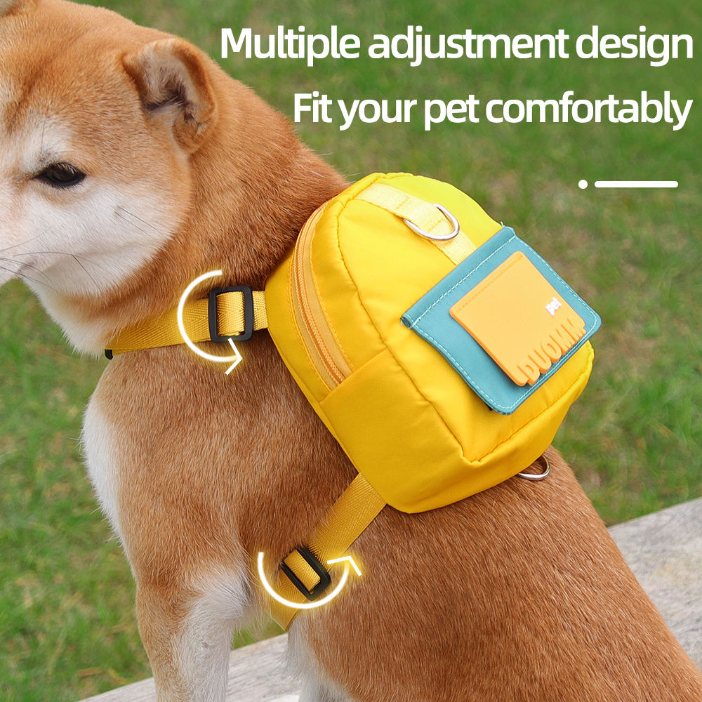 New Design Pet Supplies Adjustable Puppy Backpack Factory Price Cartoon Dog Bag Outdoor Travel Portable Dog Pet Small Bags