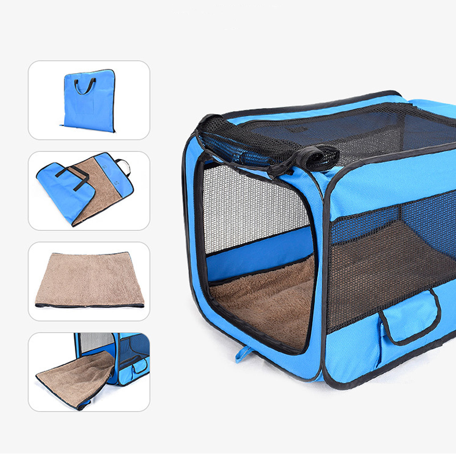 Indoor Outdoor Large Dog Kennel Portable Car Seat Kennel Breathable Pet House