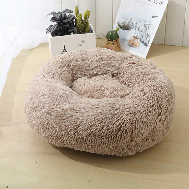 Autumn Winter Comfortable Plush Cat Beds Soft Dog Washable Donut Cuddler Multiple Sizes Sleeping Bed