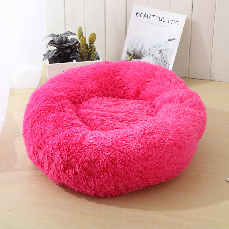 Autumn Winter Comfortable Plush Cat Beds Soft Dog Washable Donut Cuddler Multiple Sizes Sleeping Bed